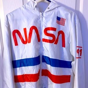 Forever 21 “NASA” Long Sleeve Windbreaker M
